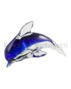 glas-delfin-blå