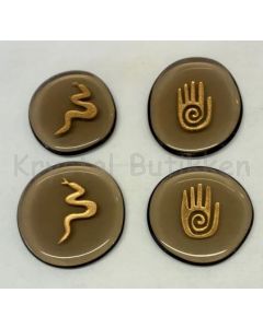 Røgkvarts med symbol