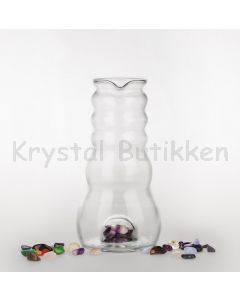 Glaskaraffel med krystaller