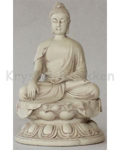 Buddha meditation-hvid-16,5 cm